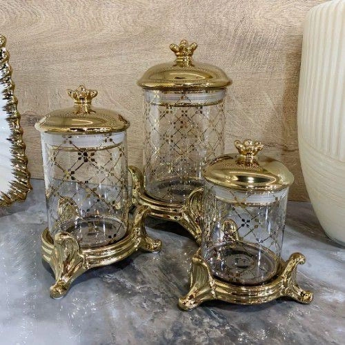 پا سماوری و شکلات خوری شیشه ای ترکیه
