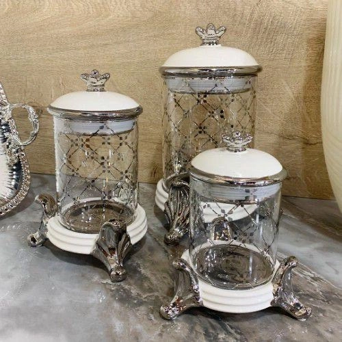 پا سماوری و شکلات خوری شیشه ای ترکیه