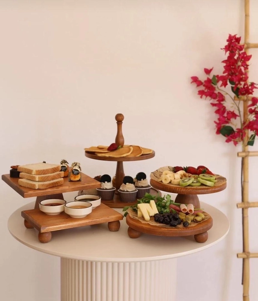 سرویس پذیرایی3تکه تمام چوب برند JUSTWOOD ترکیه