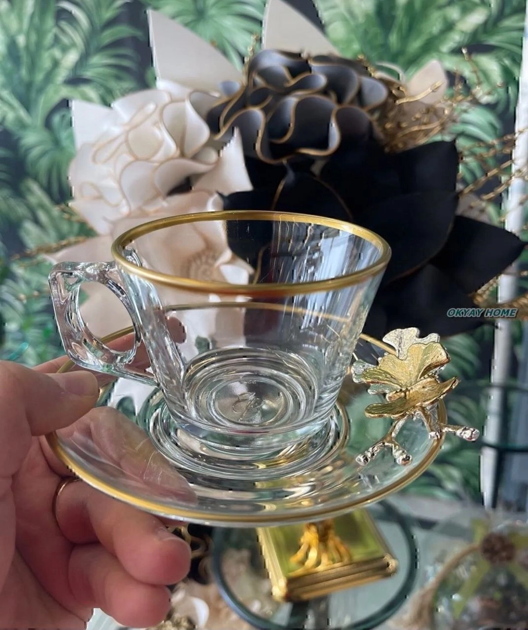 سرویس چای خوری ۱۲پارچه ۶نفر بلوری ترکیه