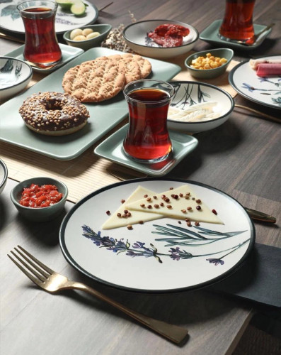 سرویس صبحانه خوری چینی ۲۱پارچه ۶نفر برند کرامیکا ترکیه