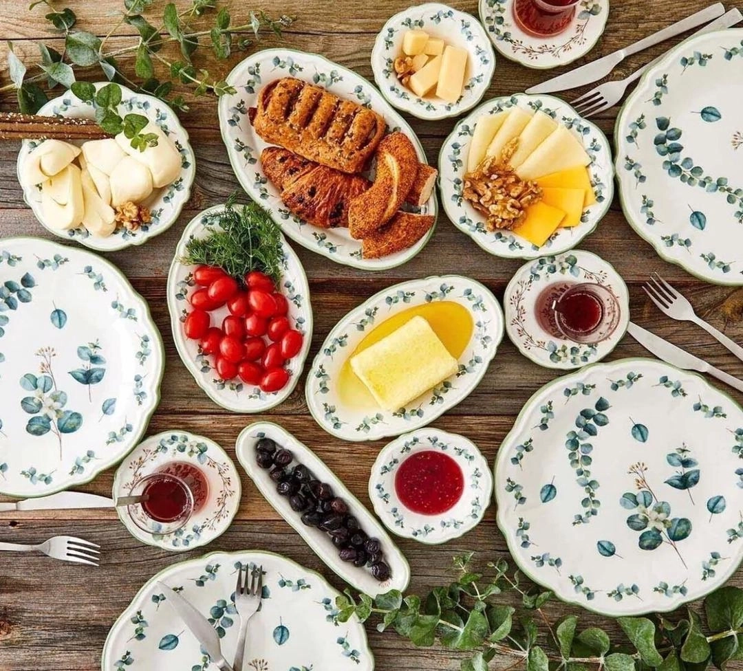 سرویس صبحانه خوری چینی ۶نفر ۲۴پارچه ترکیه