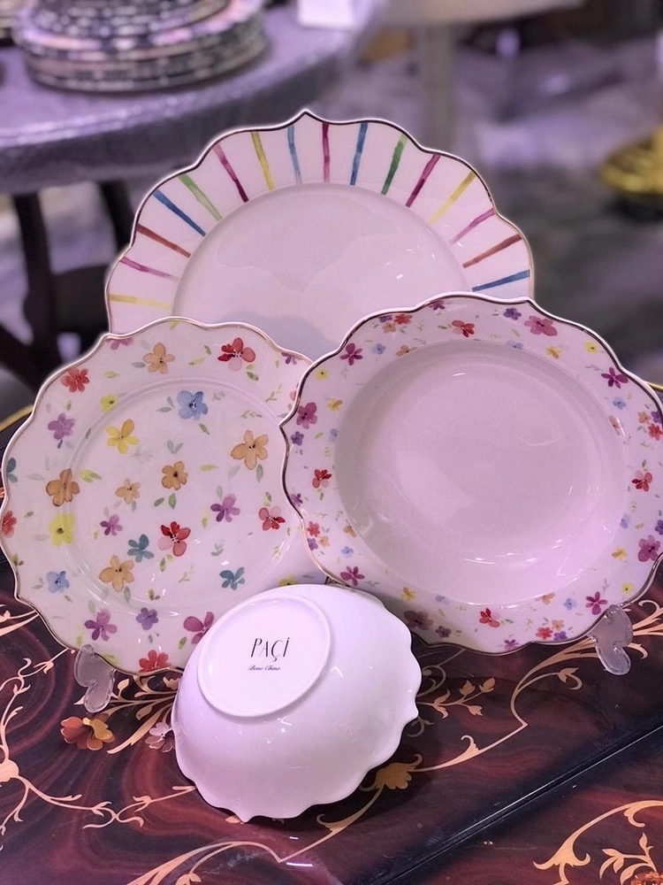 سرویس غذاخوری چینی 24پارچه6نفر برند پاچی ترکیه